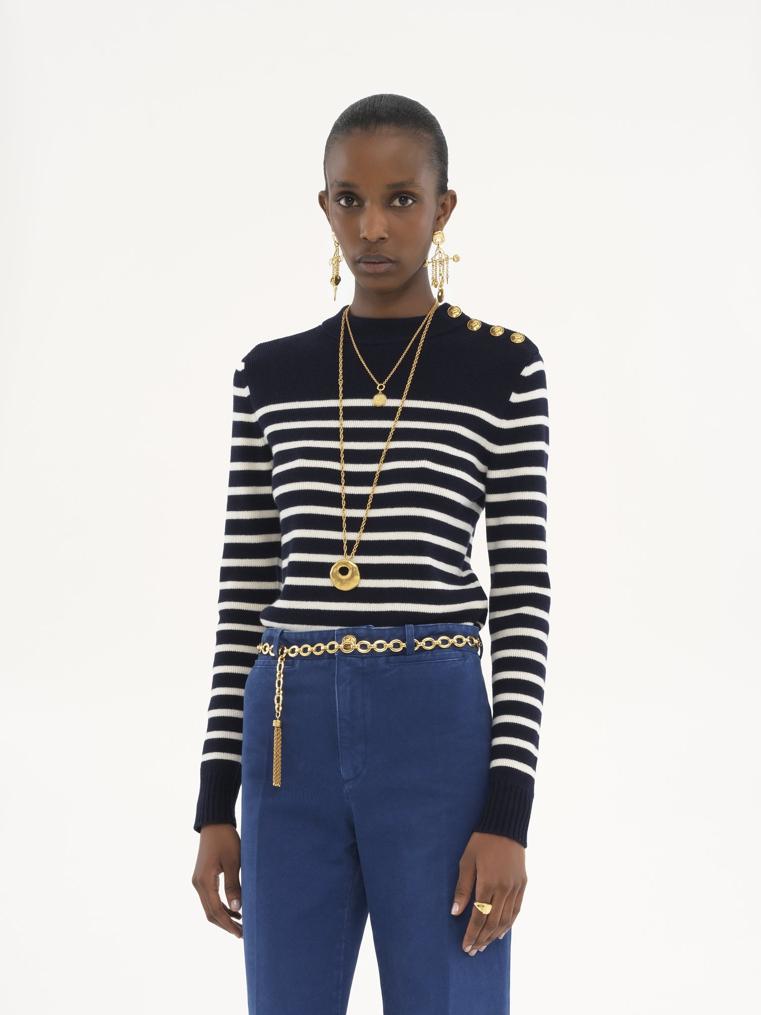 SAILOR SWEATER IN WOOL & CASHMERE KNIT - 4