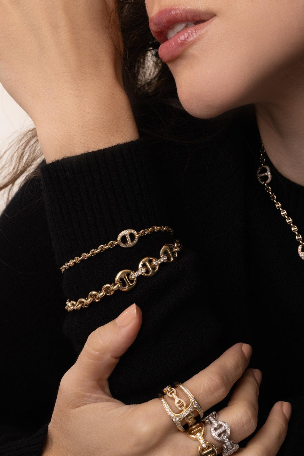 Single Link Diamond Micro Bracelet - 3