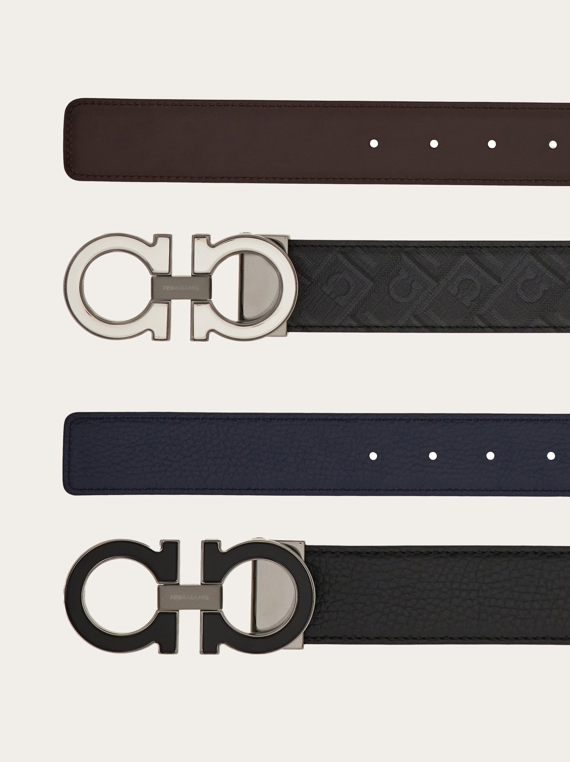 Reversible and adjustable Gancini belt with Switch buckle - 6