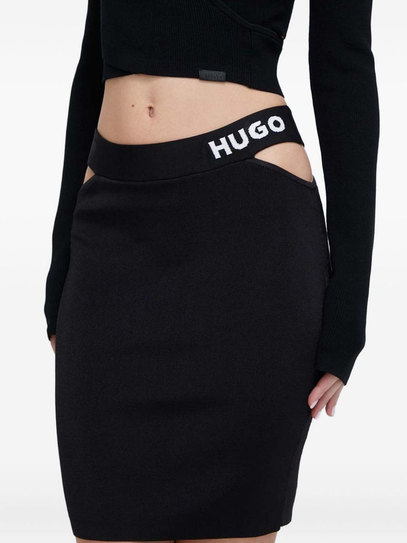 HUGO logo cut-out mini skirt outlook