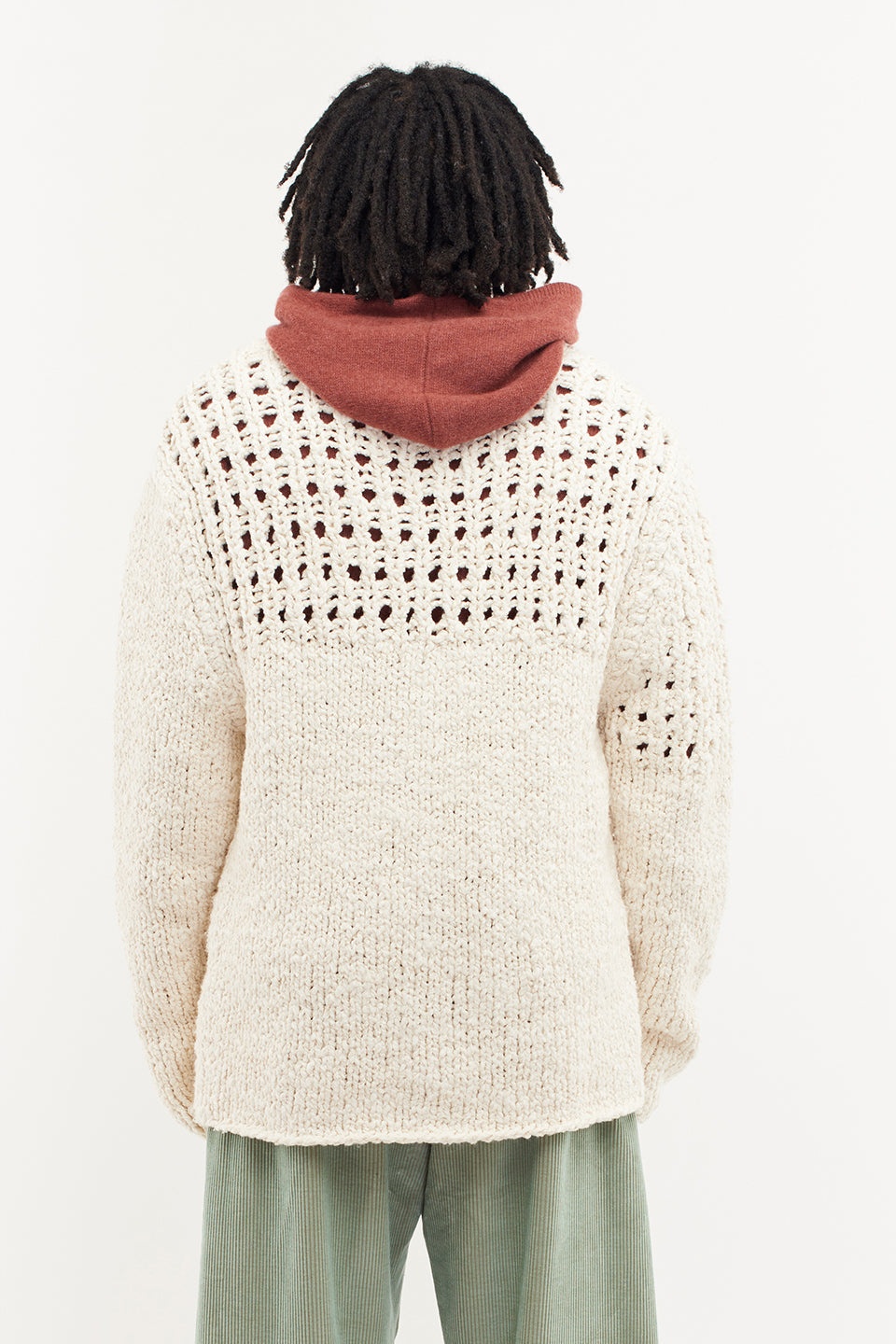 KNOTTED COTTON CARDIGAN - 4