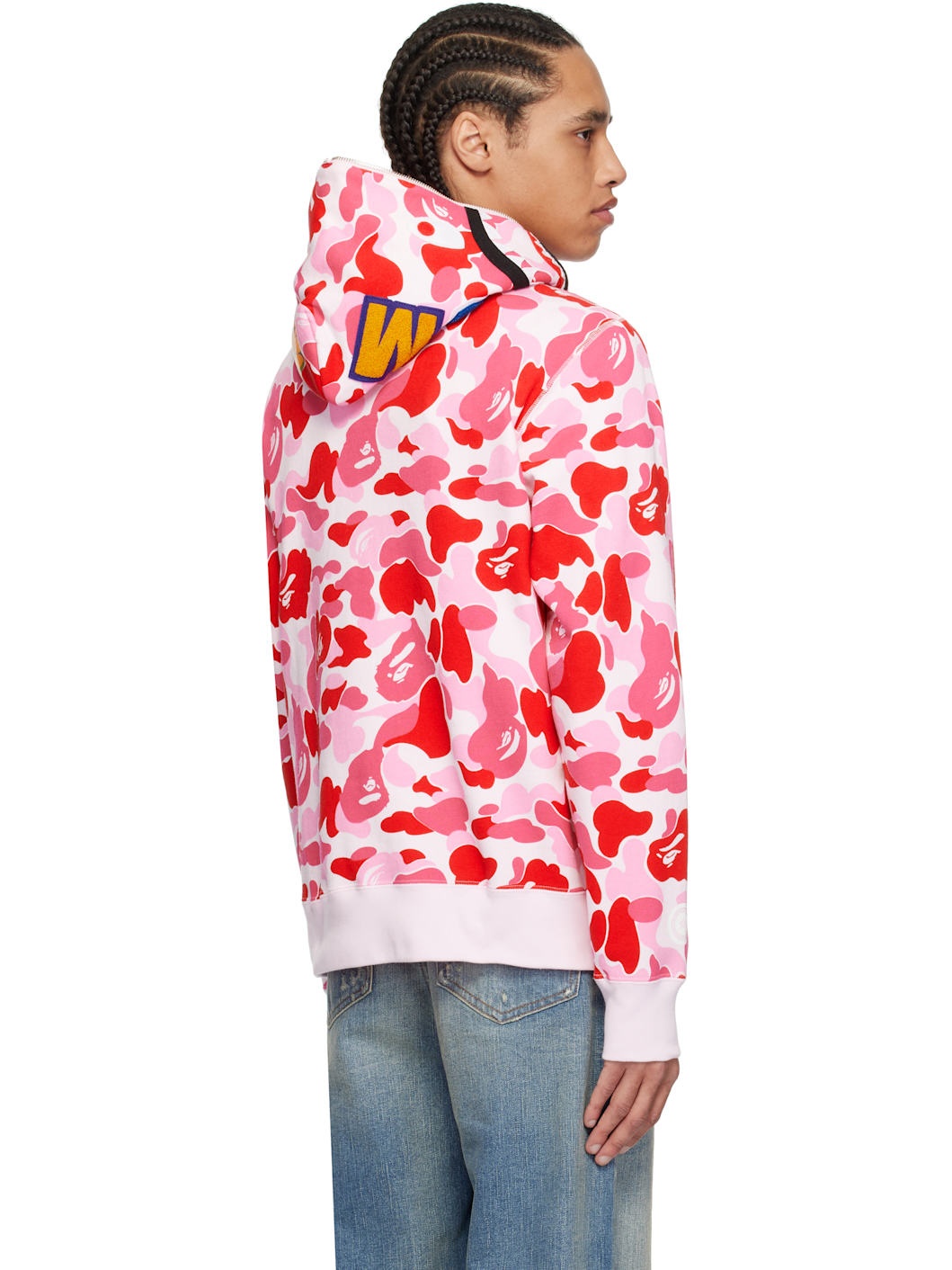 Pink ABC Camo Shark Half Zip Hoodie - 3