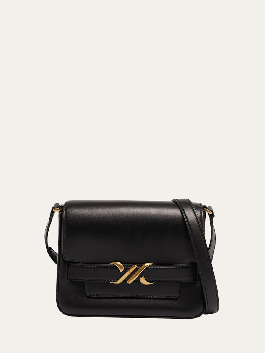 Buckle Box Leather Crossbody Bag - 1