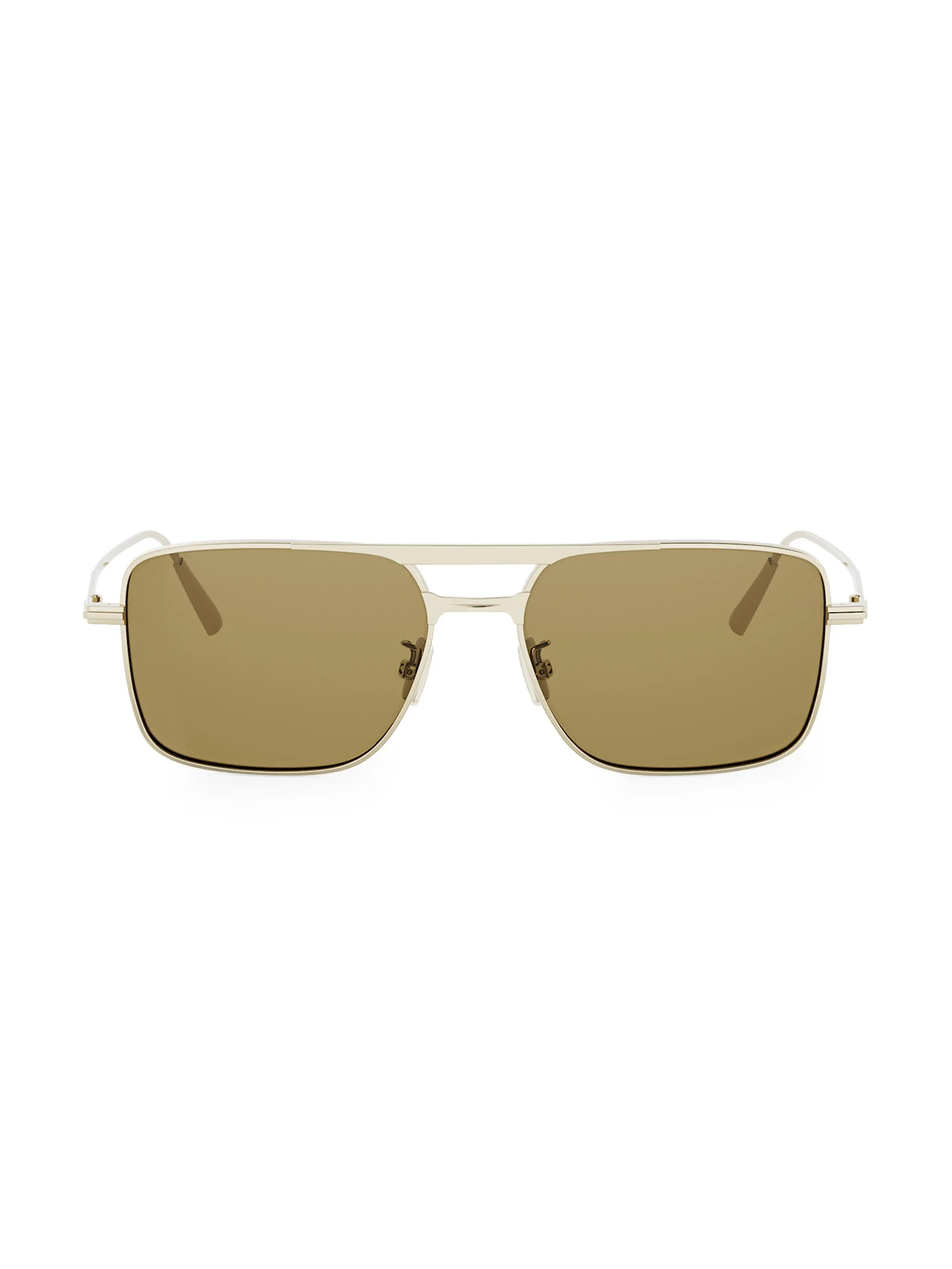 Men's DiorBlackSuit S17U 56MM Navigator Sunglasses - Gold - 1