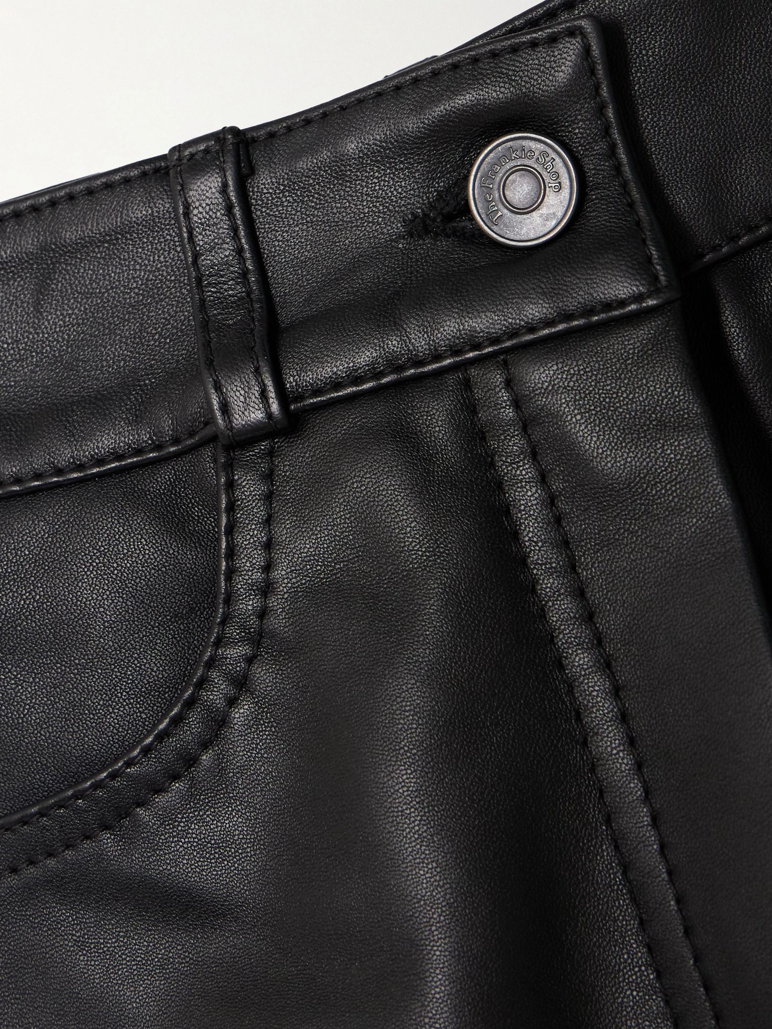 Loen leather shorts Black - 5