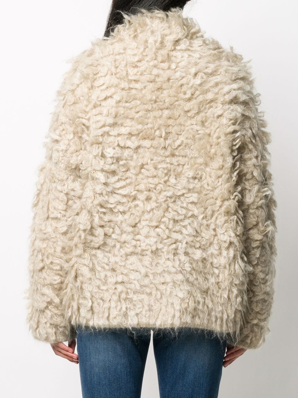 faux-fur cardigan - 4