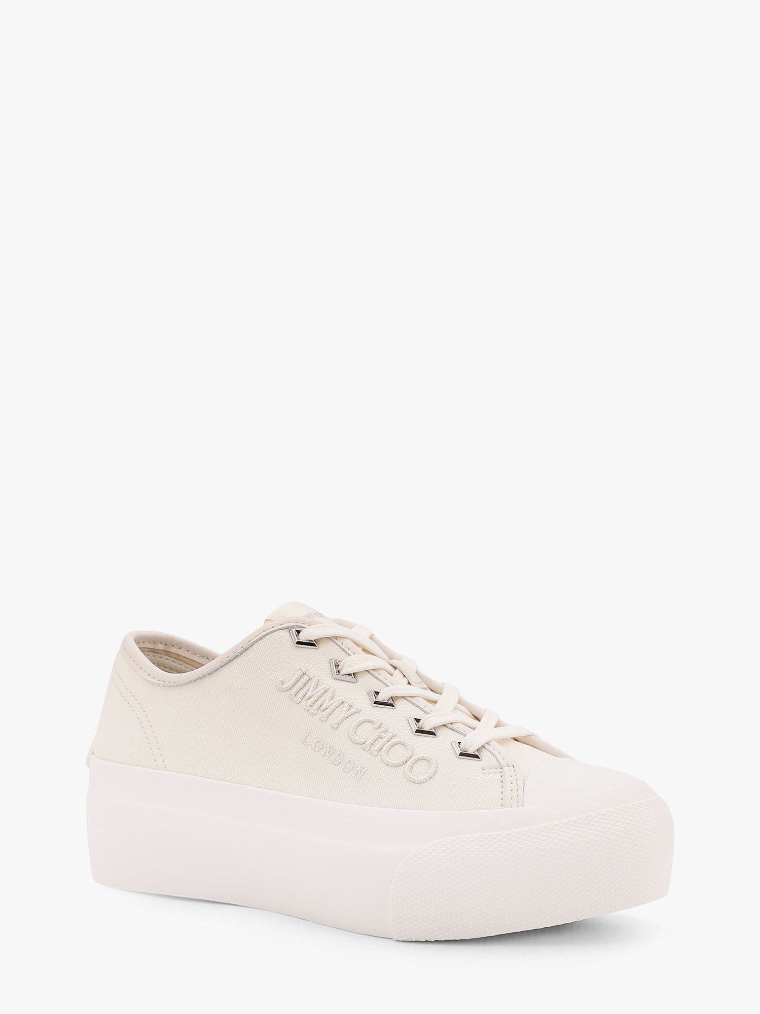 Jimmy Choo Palma Maxi Low-Top Canvas Sneakers With Plateau - 2