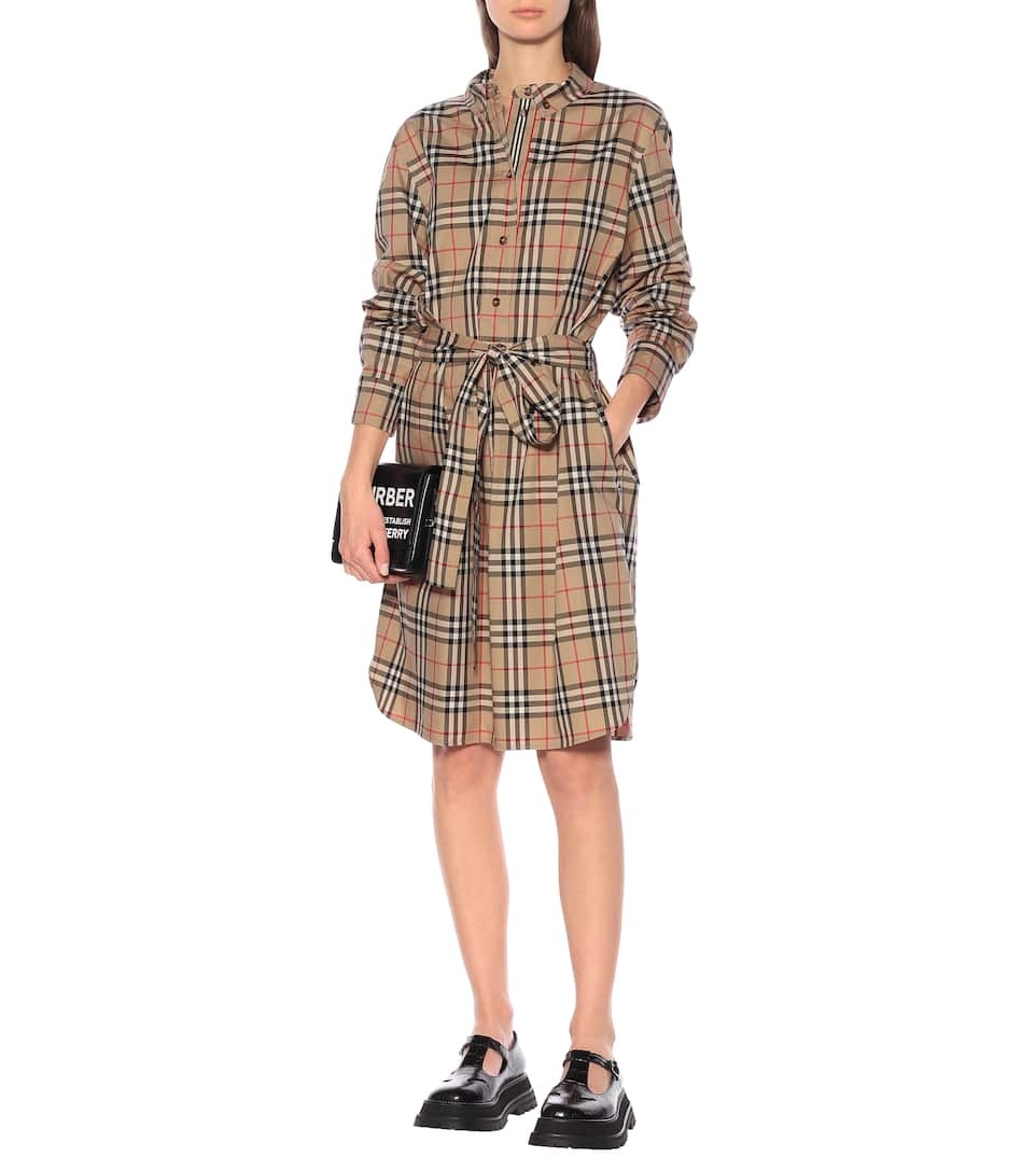 Vintage Check stretch-cotton shirt dress - 2