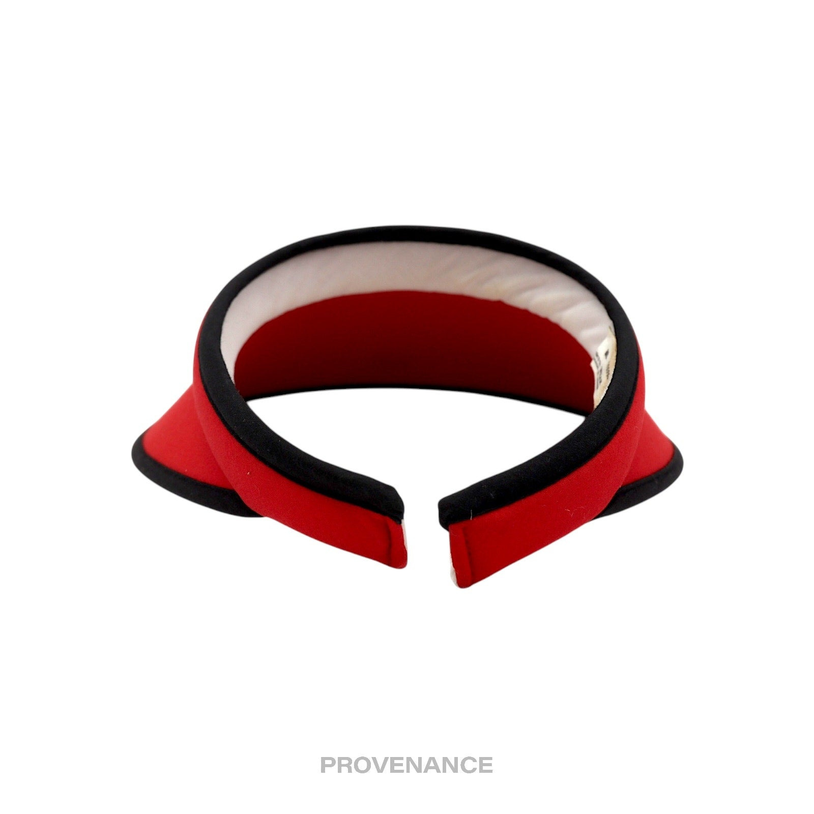Balenciaga B Logo Visor - Red/Black - 4
