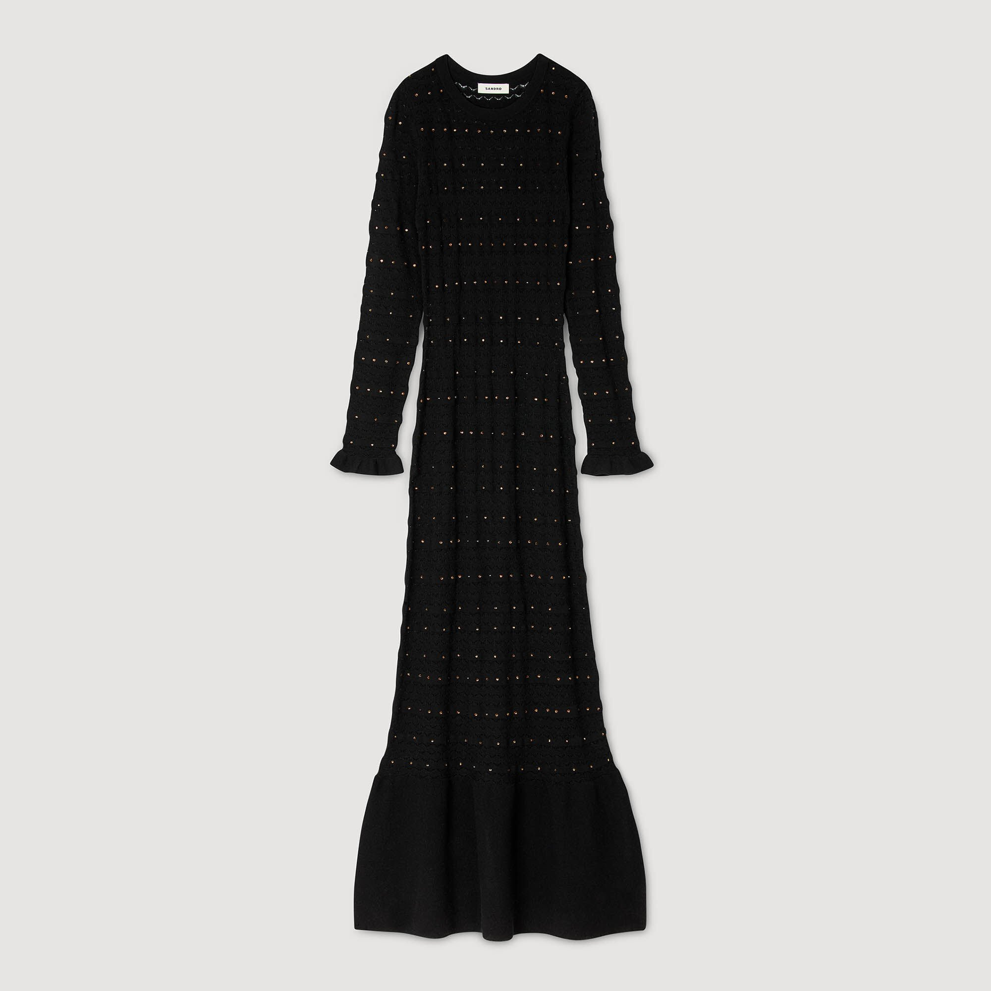 RHINESTONE KNIT MAXI DRESS - 6