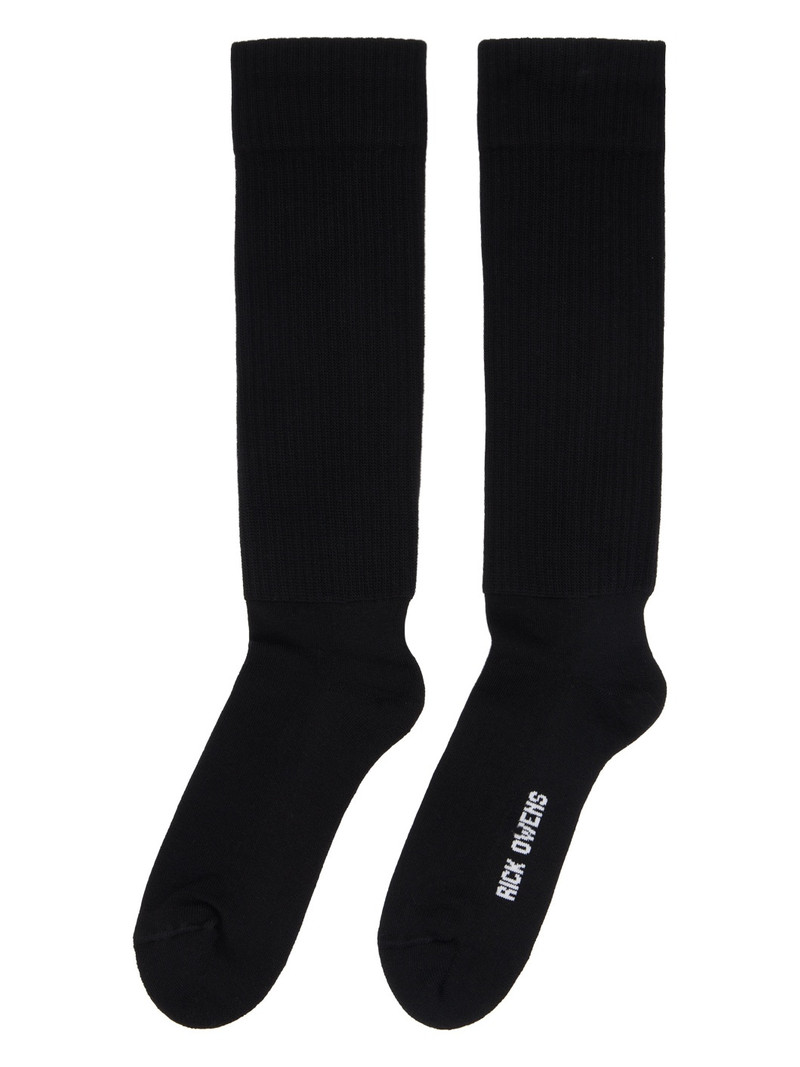Rick Owens Black Porterville Knee High Socks outlook