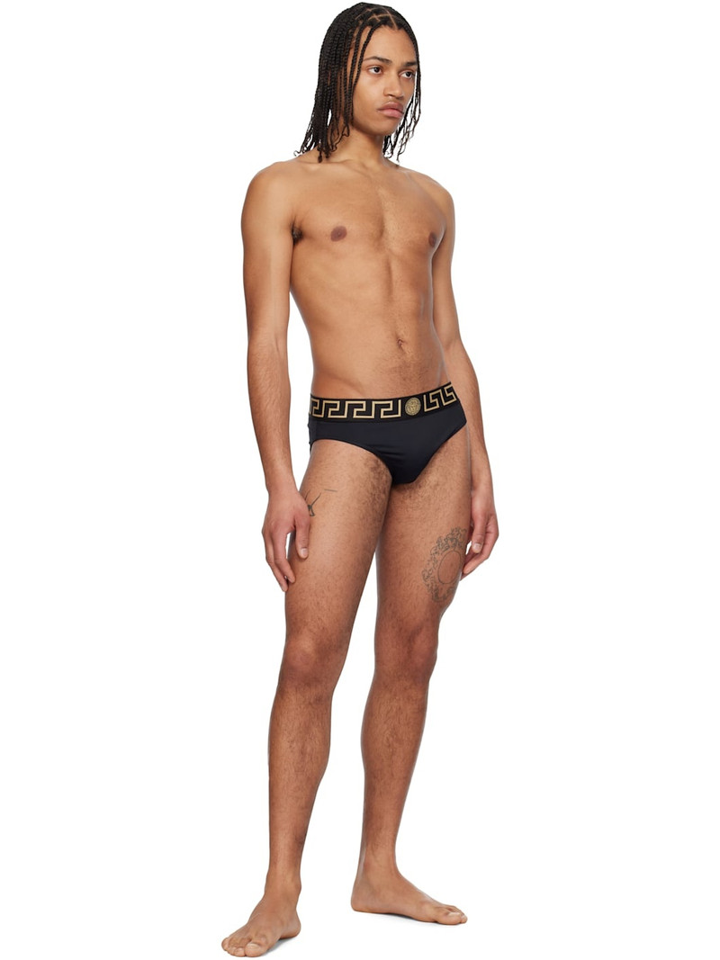 VERSACE Black Greca Border Swim Briefs outlook
