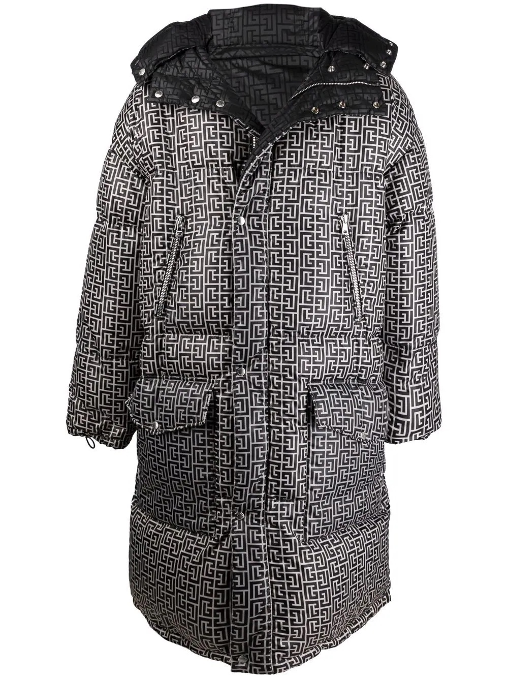 reversible monogram-print coat - 1