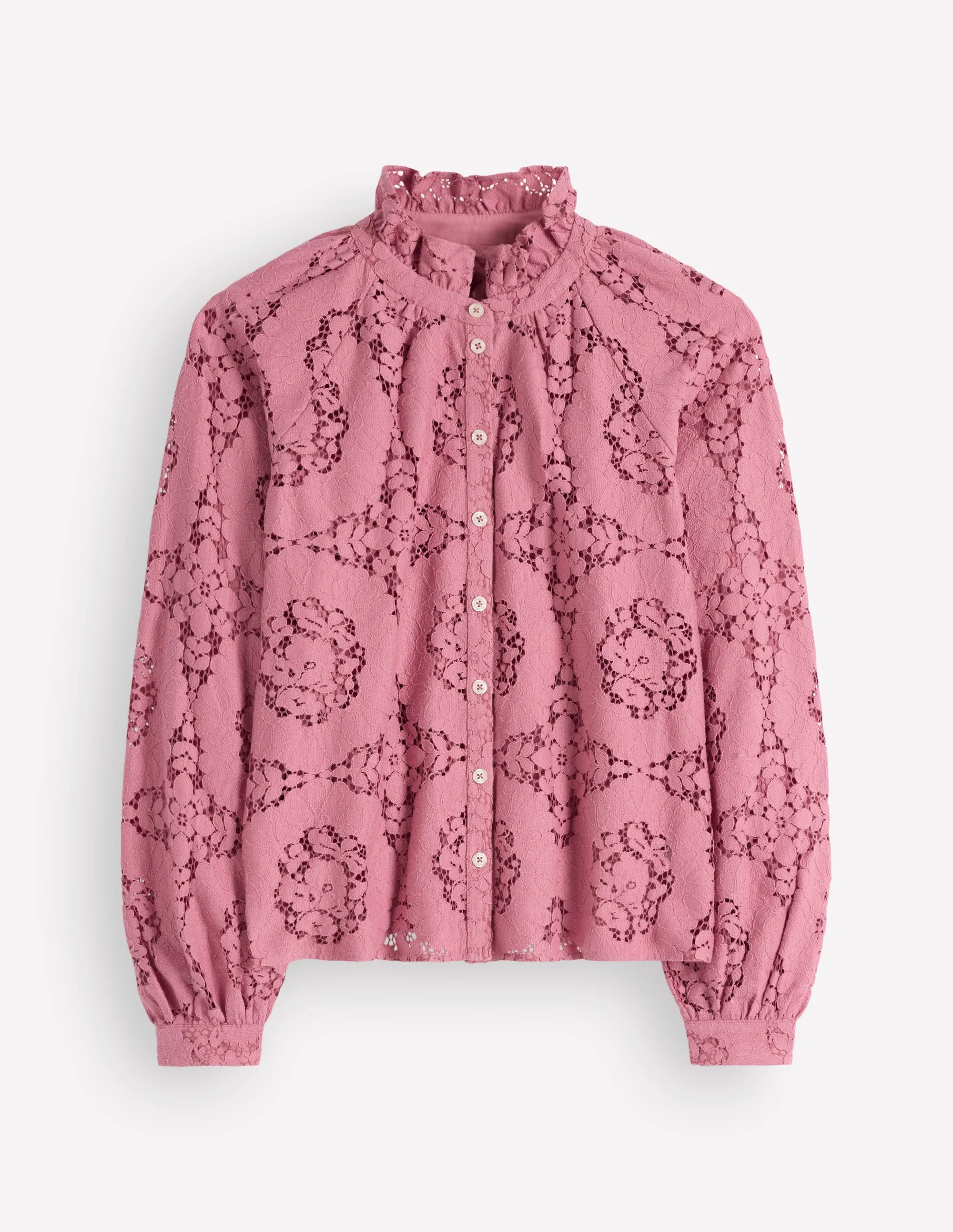 Erica Lace Top-Heather Rose - 1