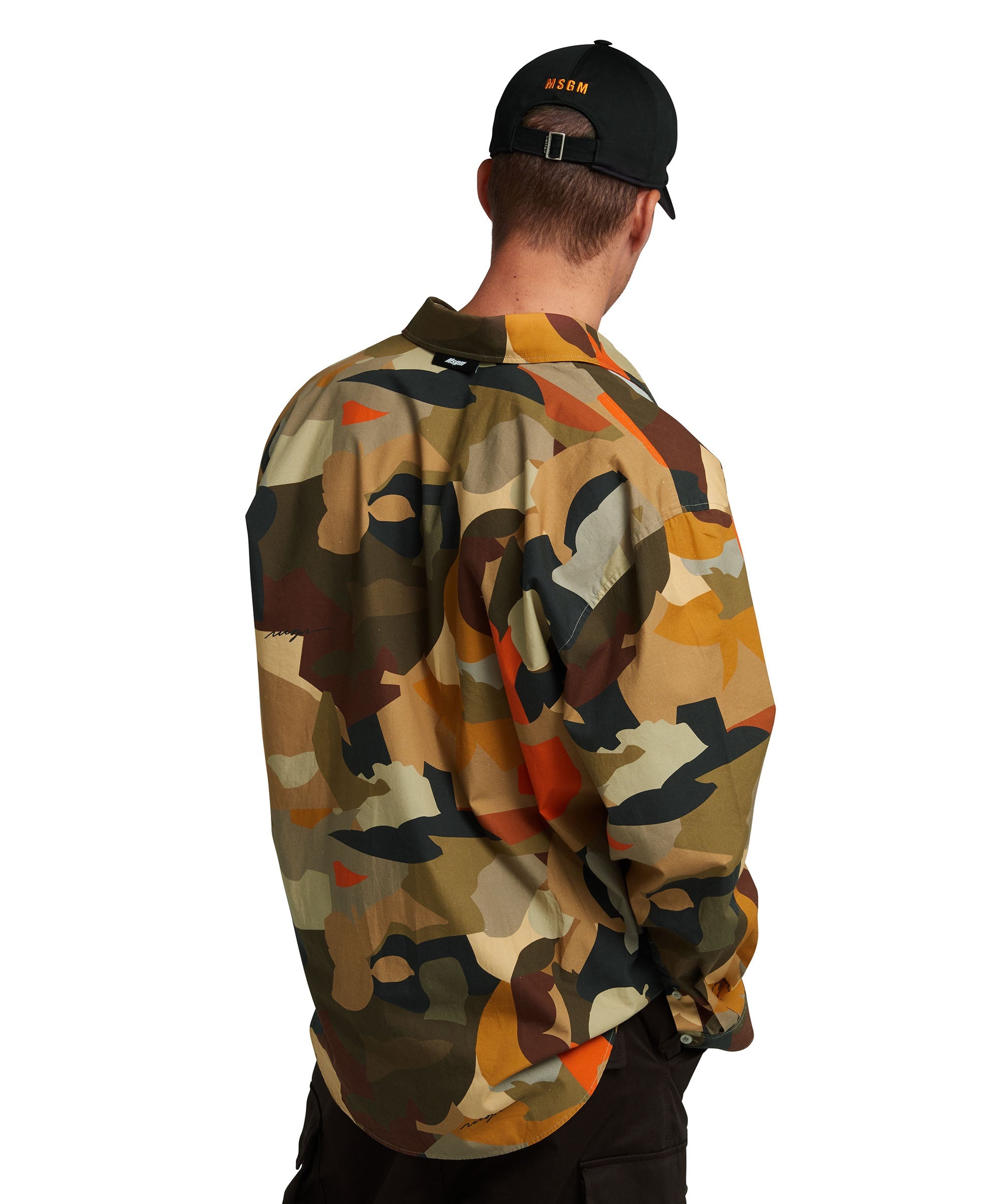 Gabardine cotton baseball cap with embroidered  "caution hot" - 4