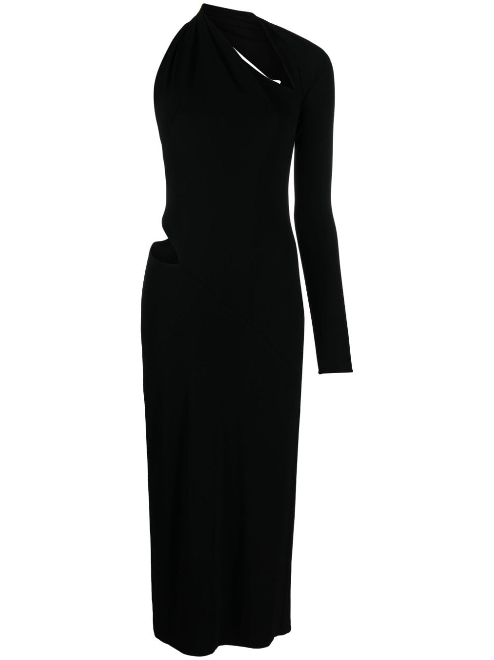 VERSACE one-shoulder cut-out midi dress | REVERSIBLE