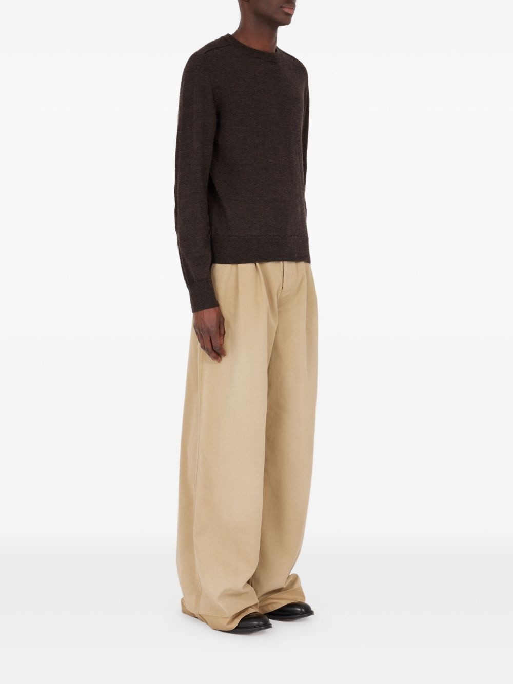 elbow-patch wool sweater - 3