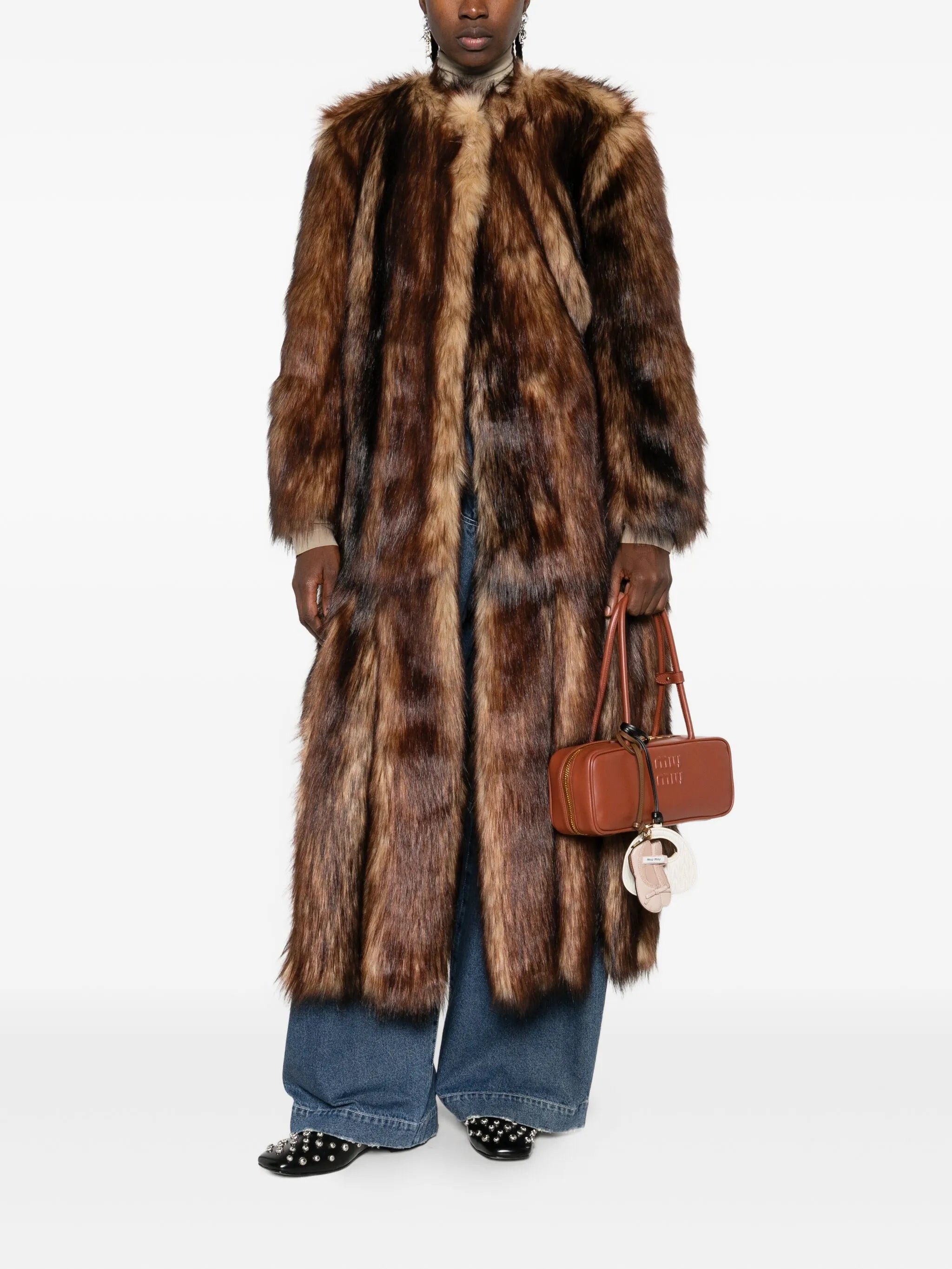 Simone Rocha Belted Faux-fur Coat - 3