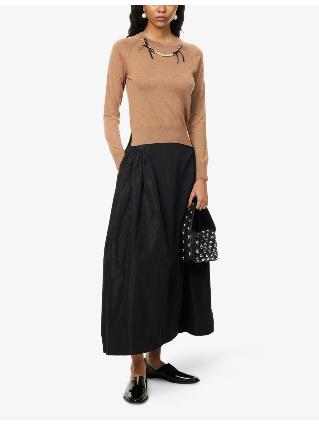 Embellished Round-Neck Wool And Silk Jumper - 2
