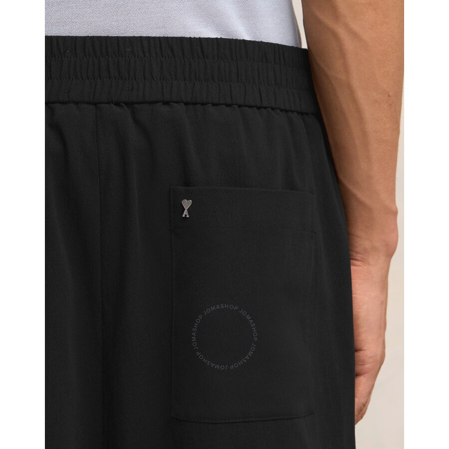 Ami Paris Men's Black Elasticated Waist Bermuda Shorts - 3