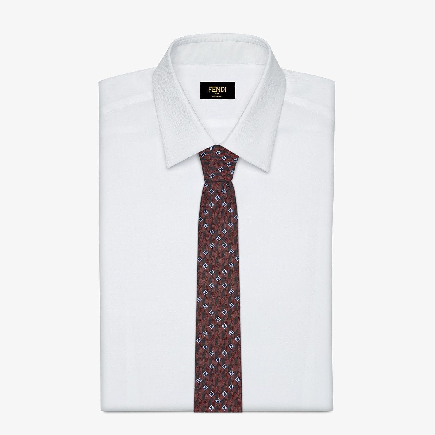 Burgundy silk tie - 2