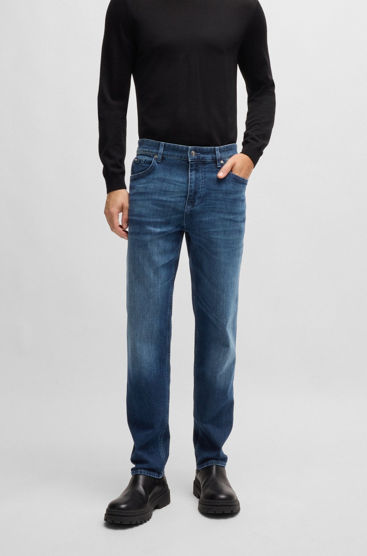 MAINE REGULAR-FIT JEANS IN BLUE STRETCH DENIM - 2
