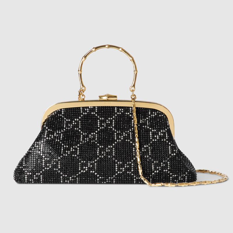 Crystal medium evening top handle bag 1