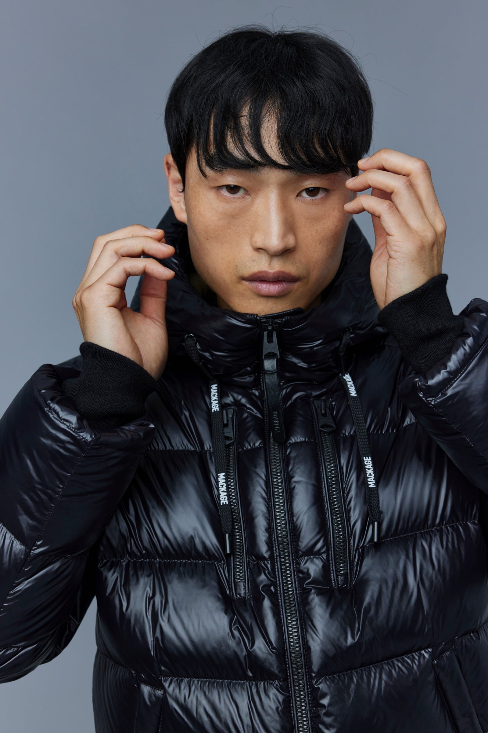 VICTOR lustrous light down jacket with hood for men - 5