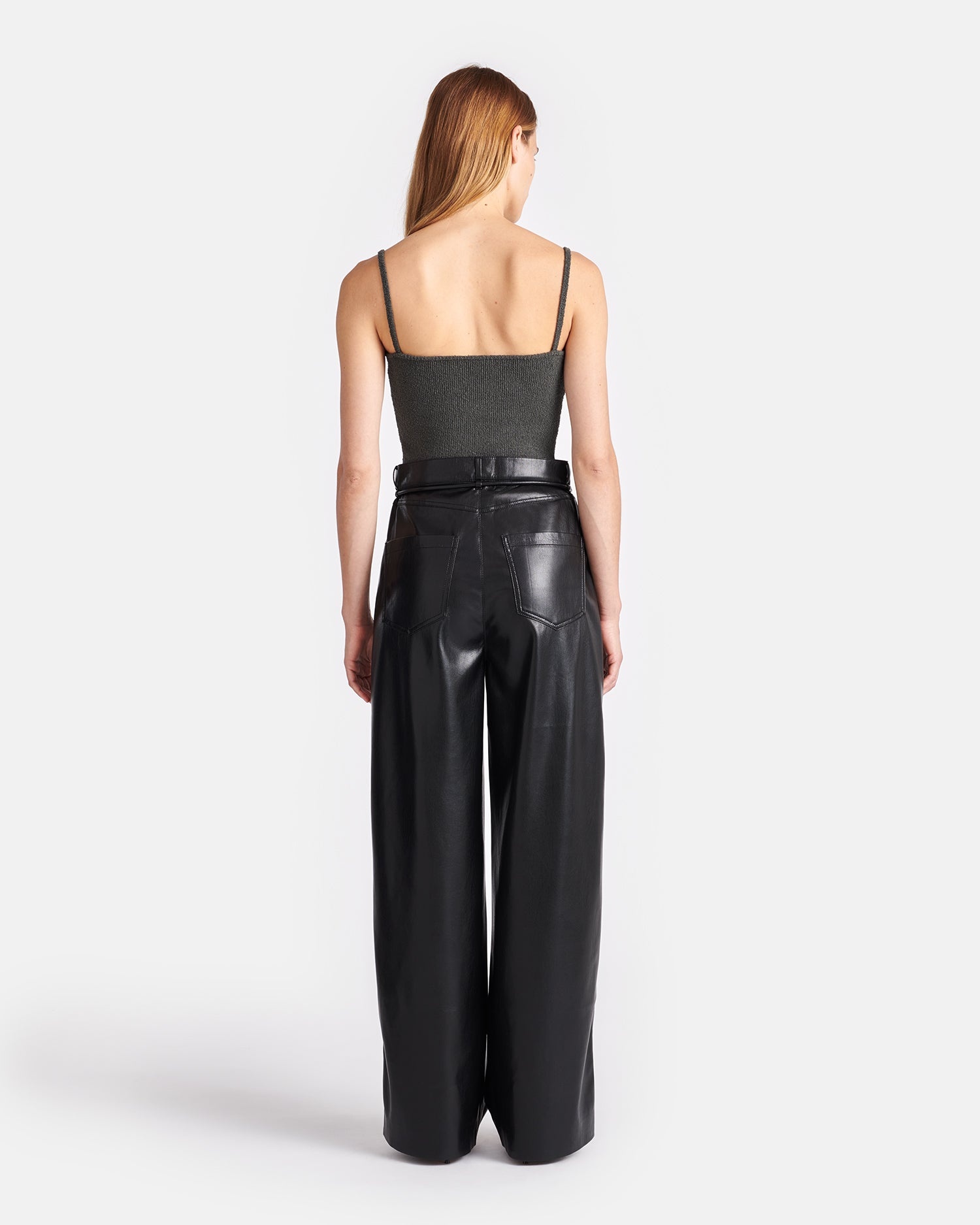 Belted Okobor™ Alt-Leather Pants - 2
