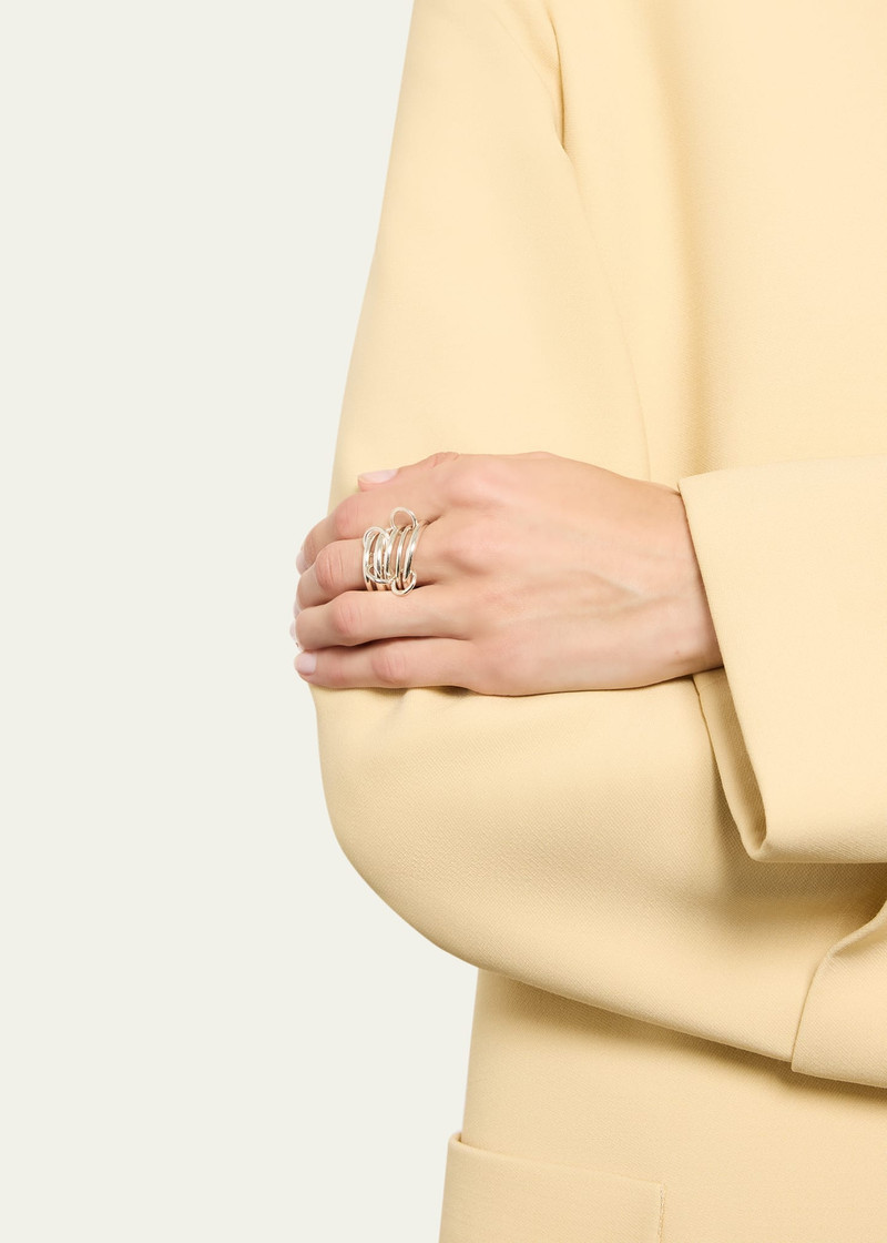 Spinelli Kilcollin Vela Deux Silver Five Link Ring outlook