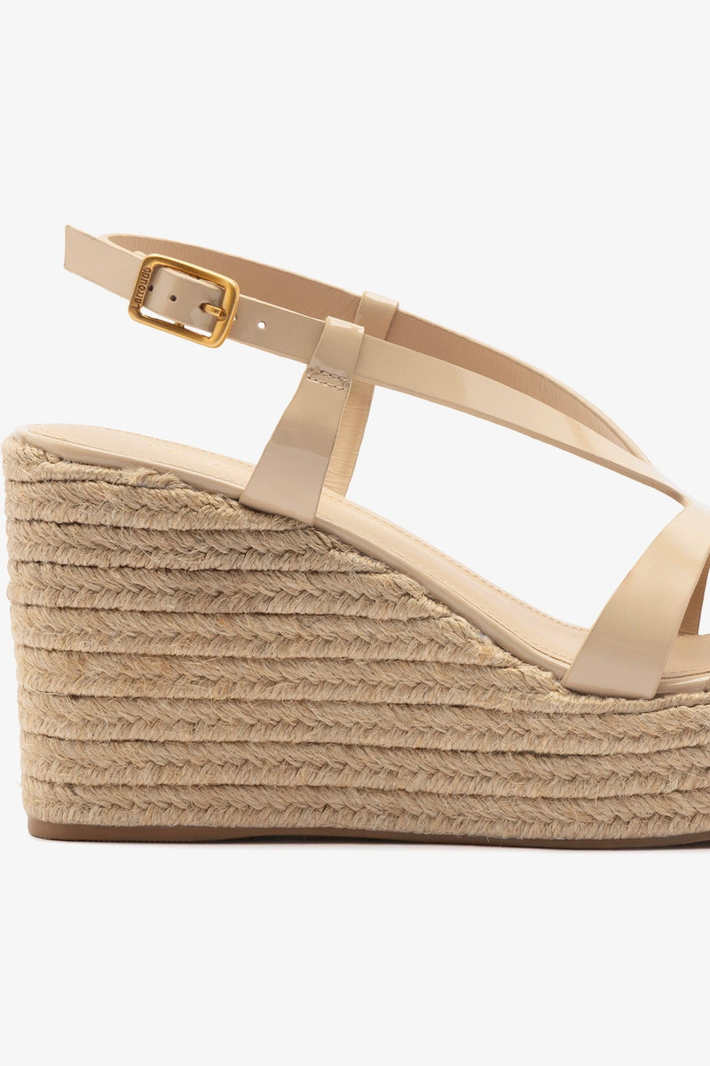 Daphne Espadrille Sandal Sand Patent Leather 4