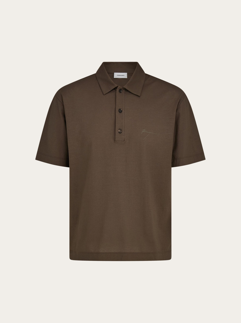 Crêpe voile polo shirt 1