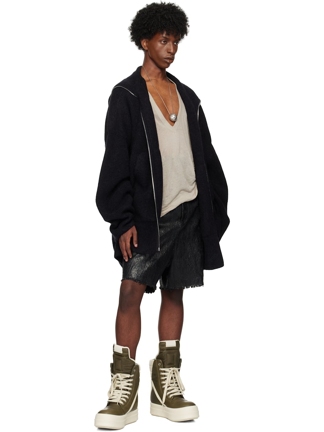 Black Porterville Megacrust Turbo Denim Shorts - 4
