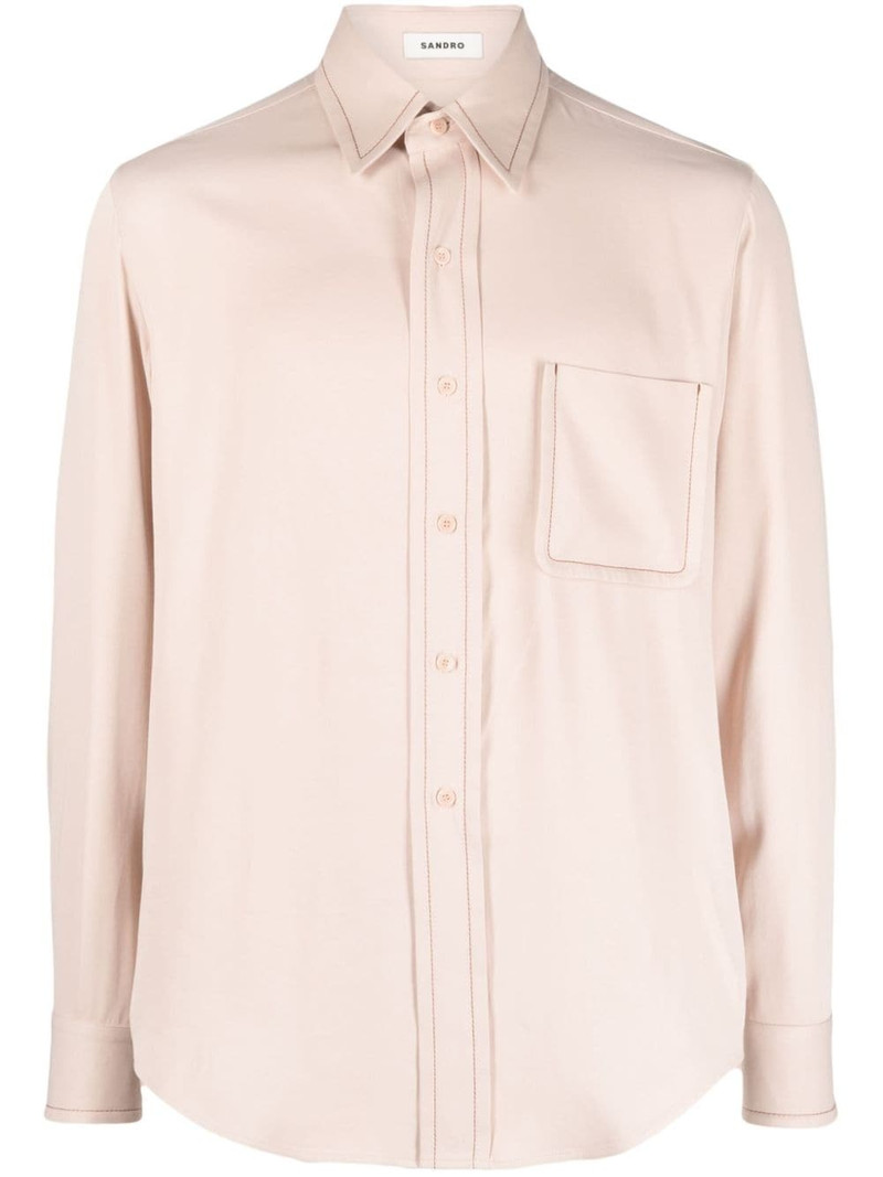 contrast-stitch shirt 1