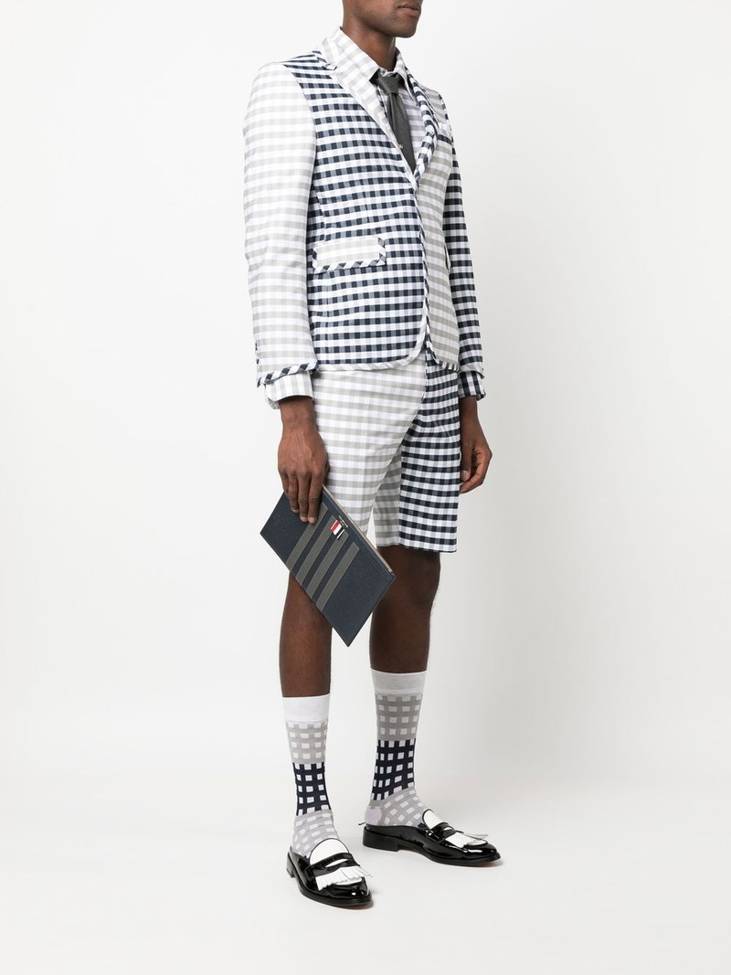 Thom Browne small 4-Bar stripe document holder outlook