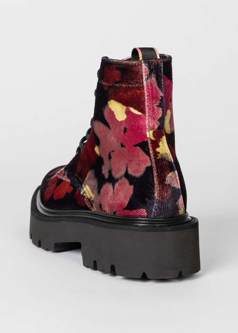 Black 'Morello' Floral Boots 3
