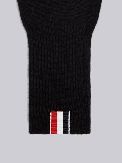 Thom Browne Black Cashmere 4-Bar Knit Gloves outlook