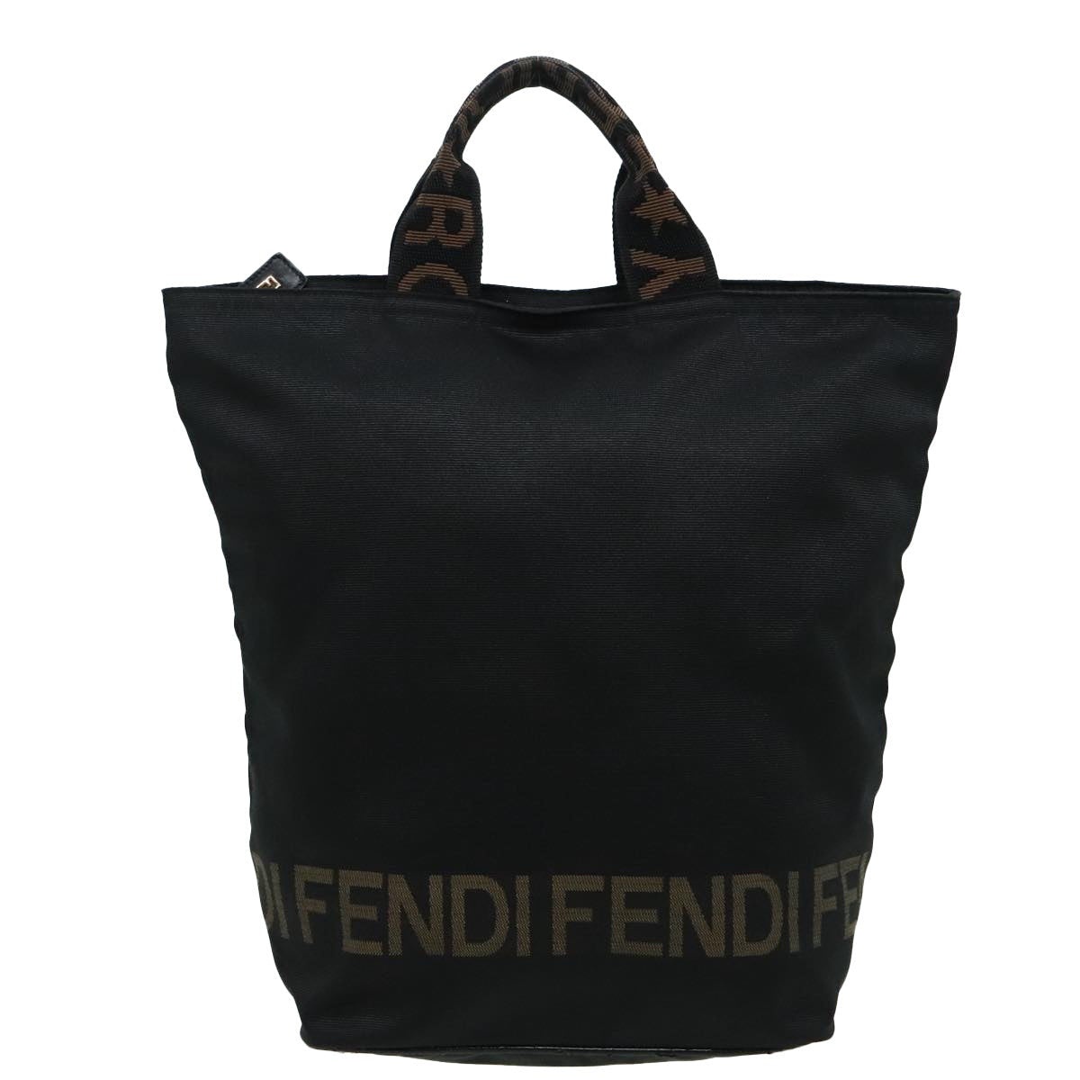 FENDI Hand Bag Nylon Black - 13