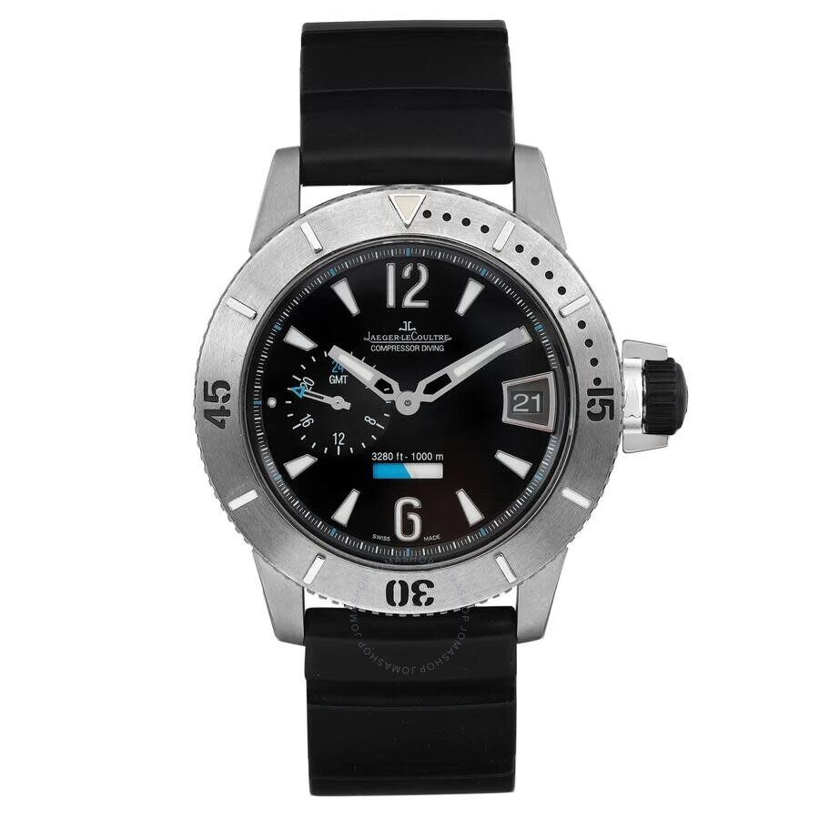 Pre-owned Jaeger-LeCoultre Master Compressor GMT Automatic Black Dial Men's Watch Q187T670 - 1
