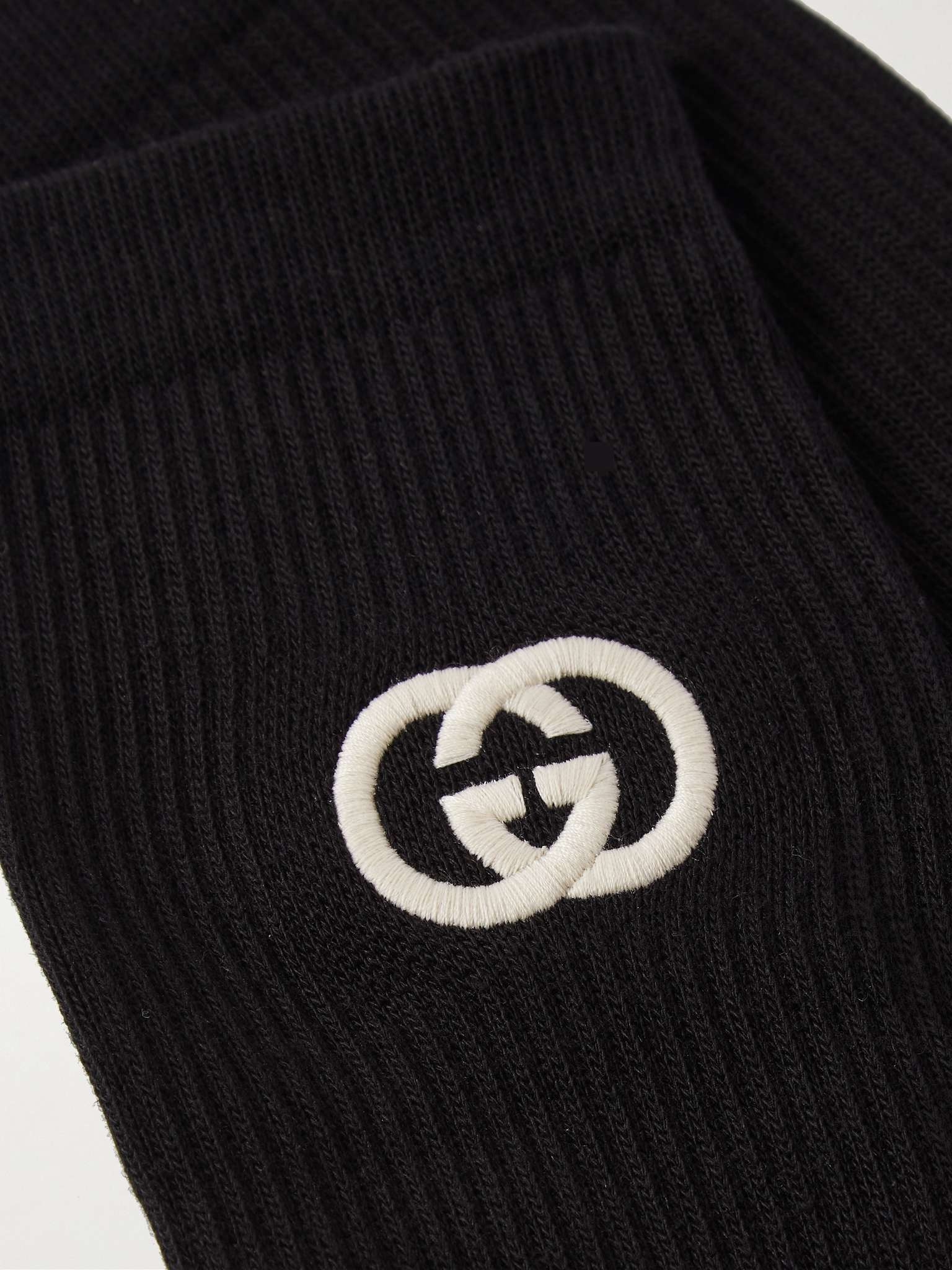 Logo-Embroidered Ribbed Cotton-Blend Socks - 2
