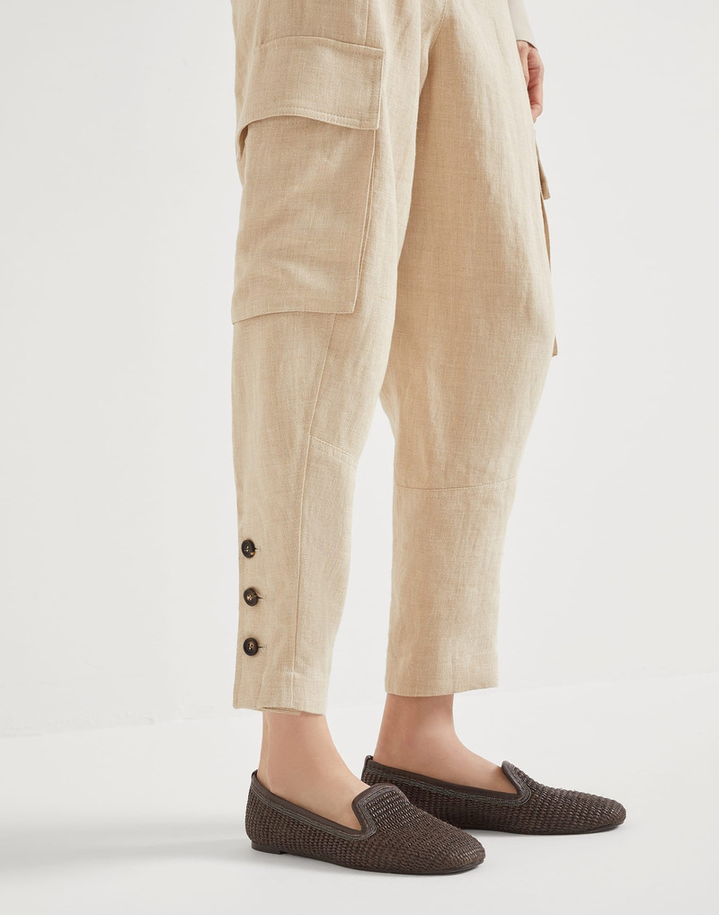 Linen panama explorer cargo trousers 3