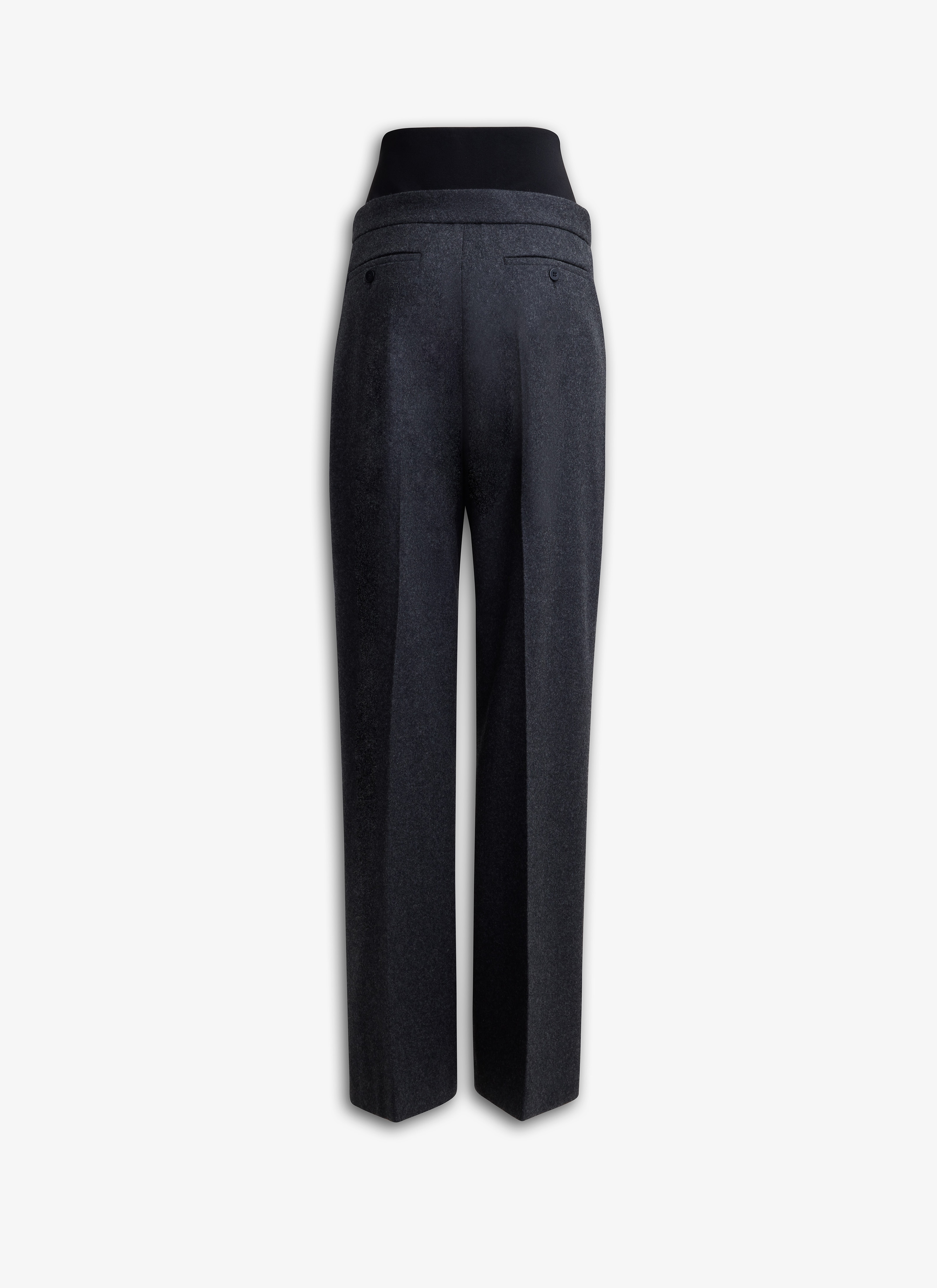 FLANNEL PANTS WITH KNITTED WAISTBAND - 2