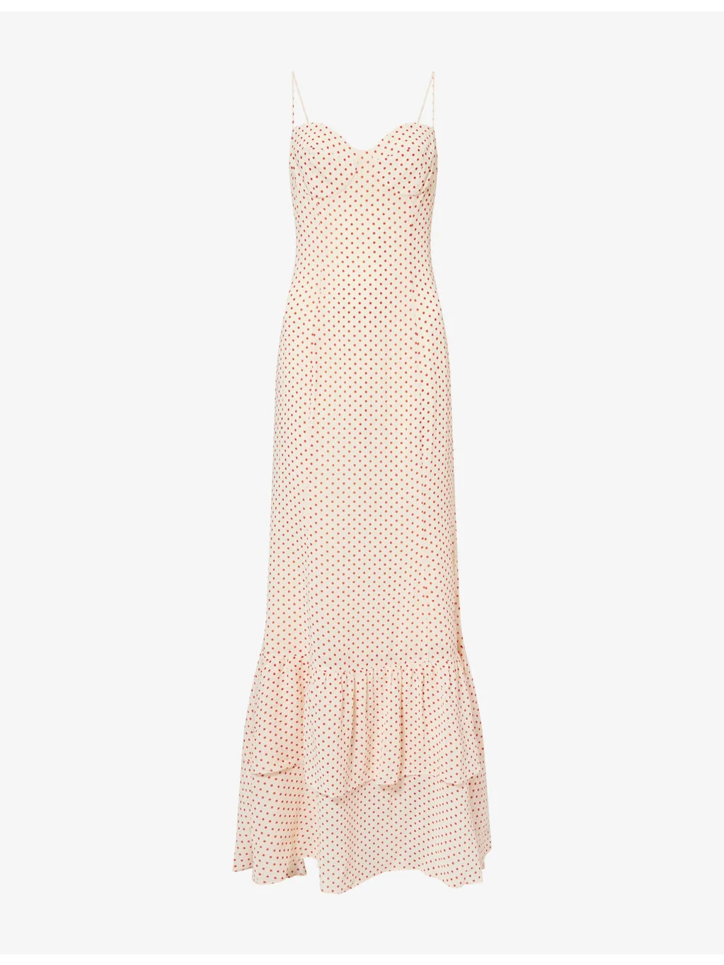 Fallon Polka-Dot Woven Maxi Dress - 1