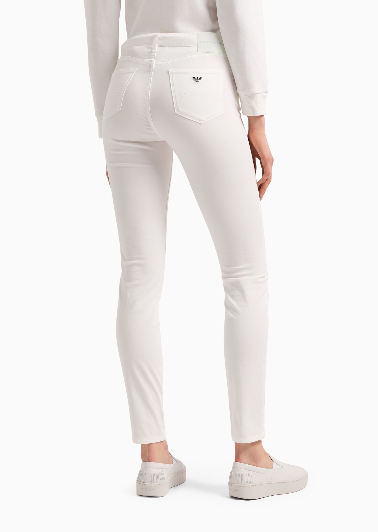 J20 High-waist super-skinny jeans in a worn-look denim - 3