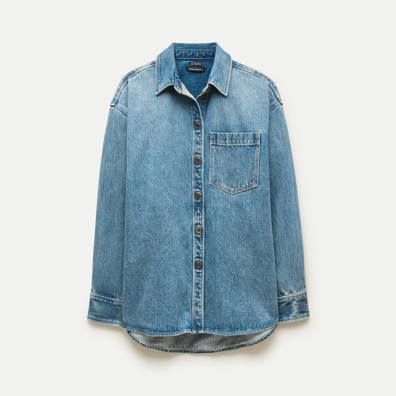 Étienne oversized button-up shirt in denim 1
