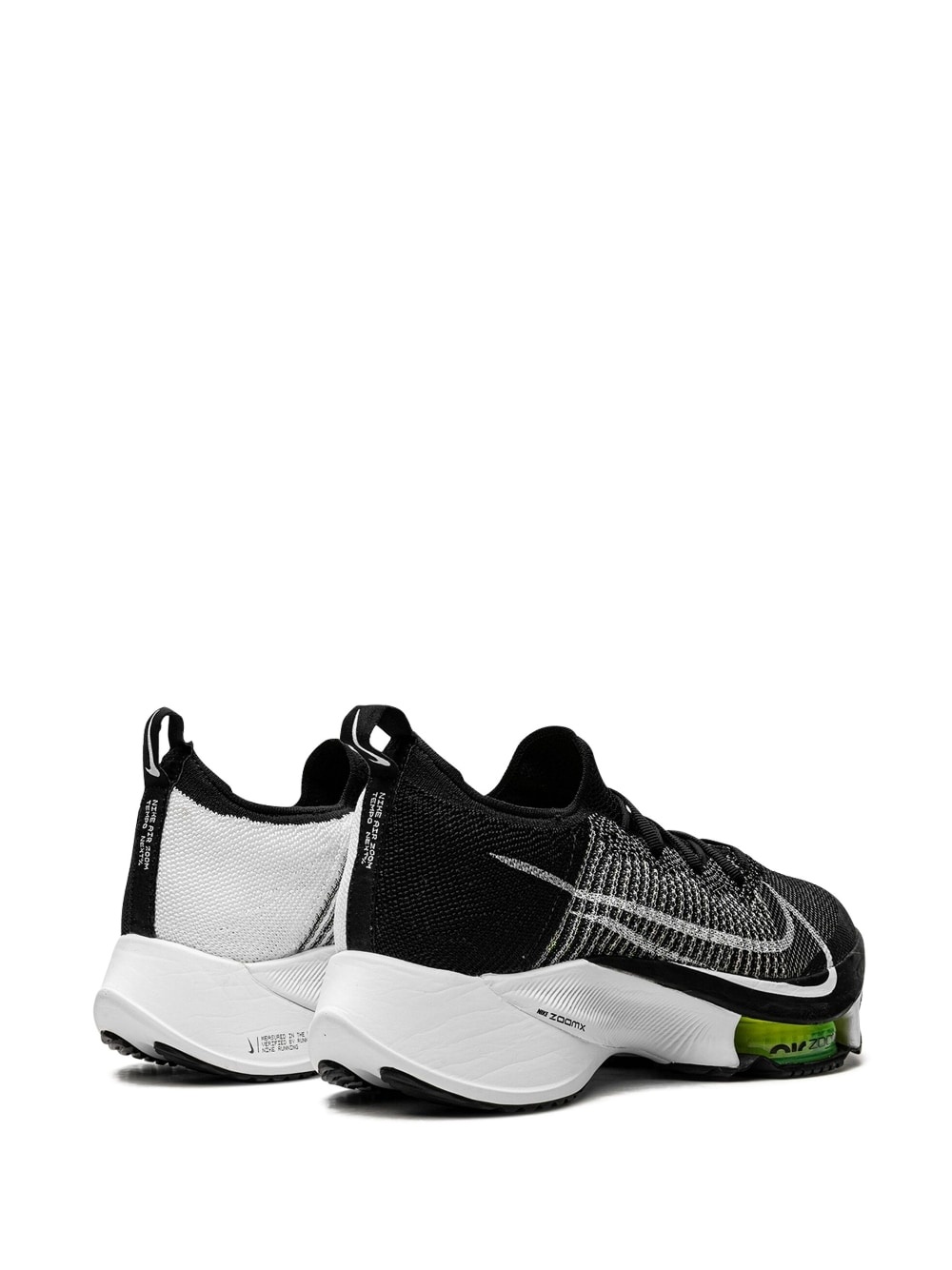 Nike Air Zoom Tempo Next% Flyknit "Black/White/Volt" sneakers - 3