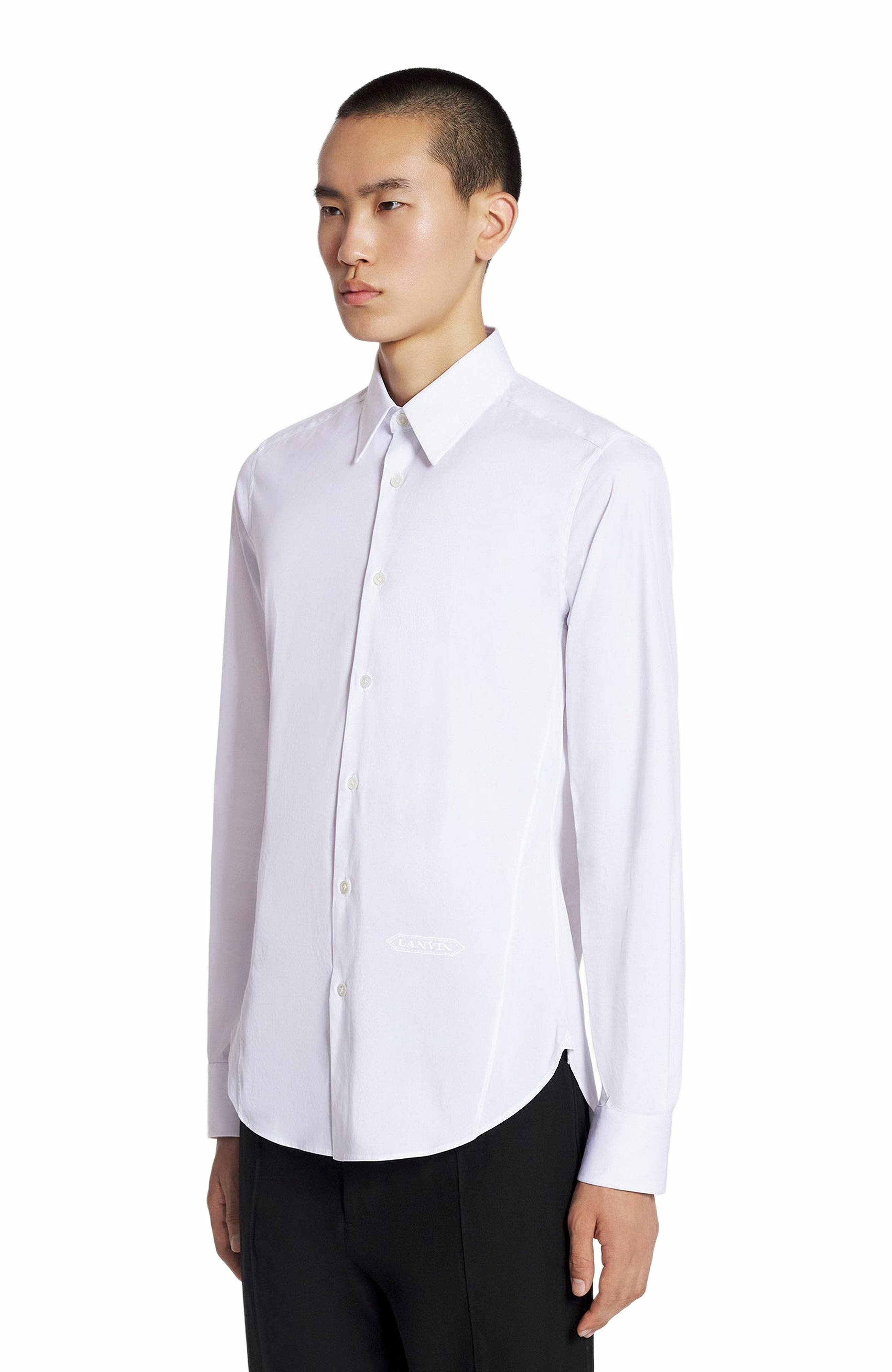 Lanvin Fitted Shirt in Optic White at Nordstrom - 2