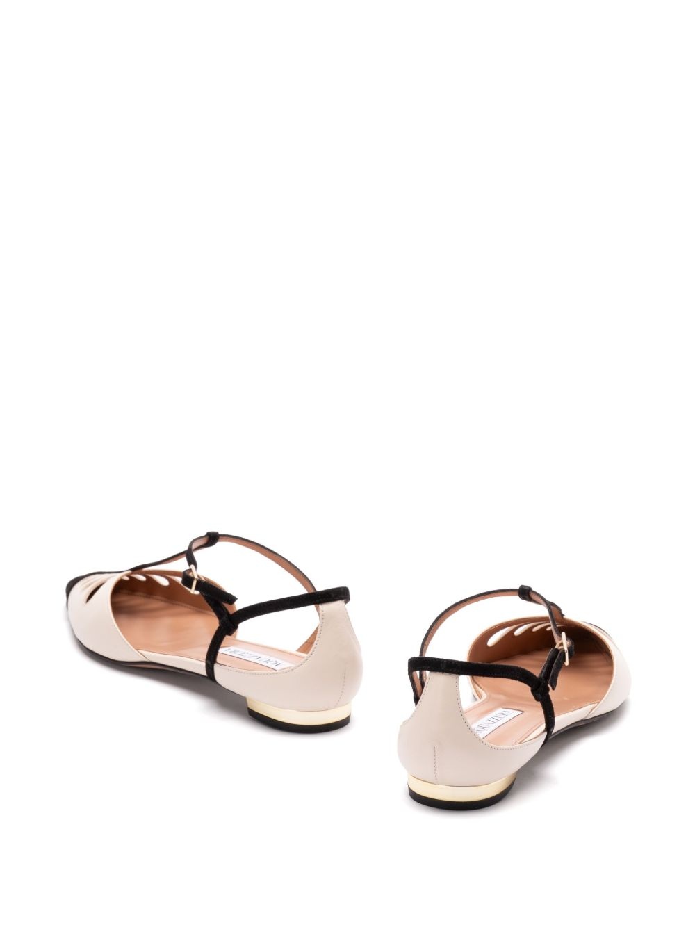 cut-out leather pumps - 4