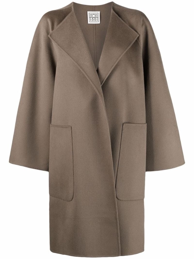 Doublé patch-pocket cape coat - 1