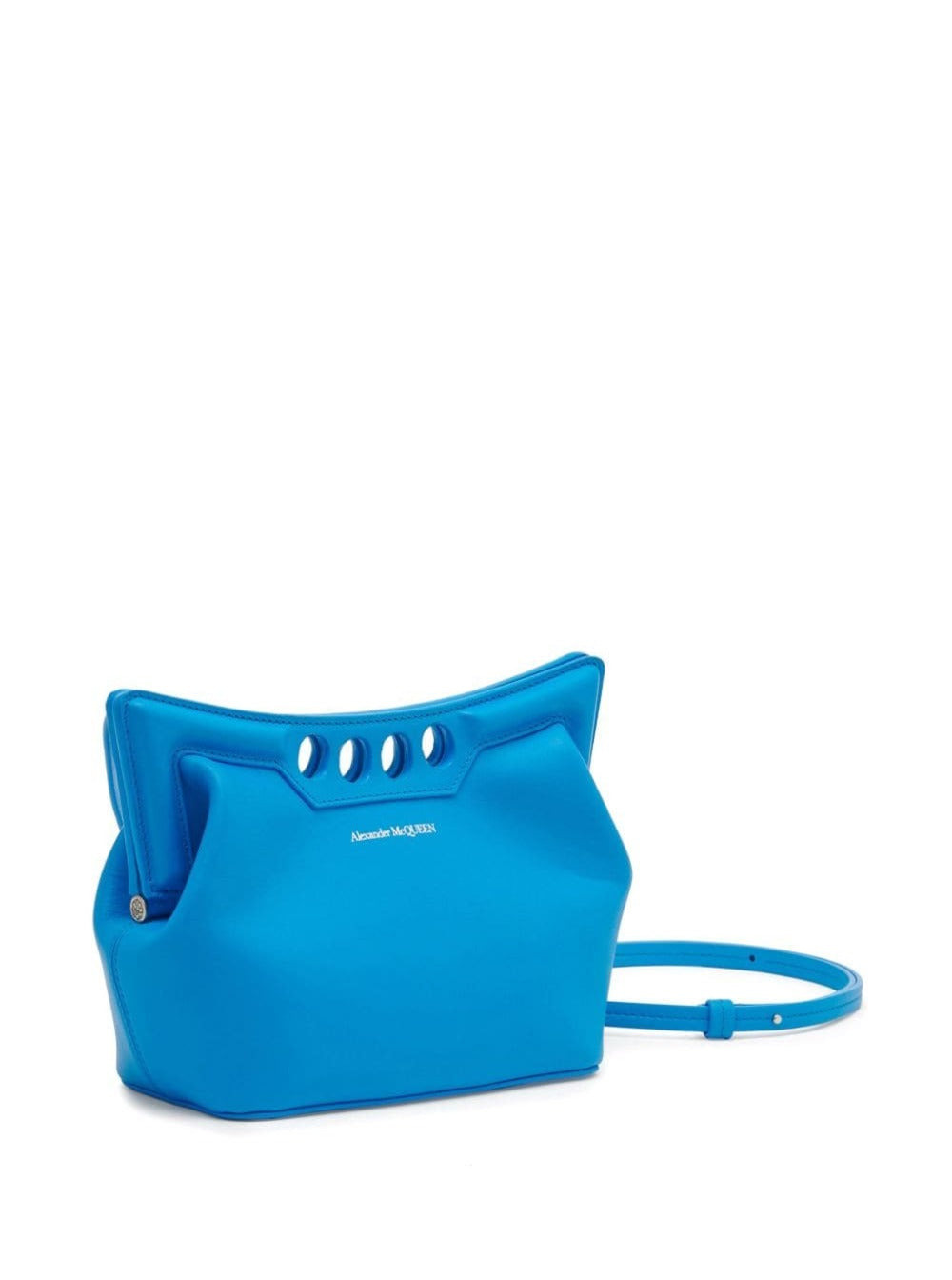 Alexander Mcqueen Women 'Peak Mini' Blue Handbag In Leather Woman - 2